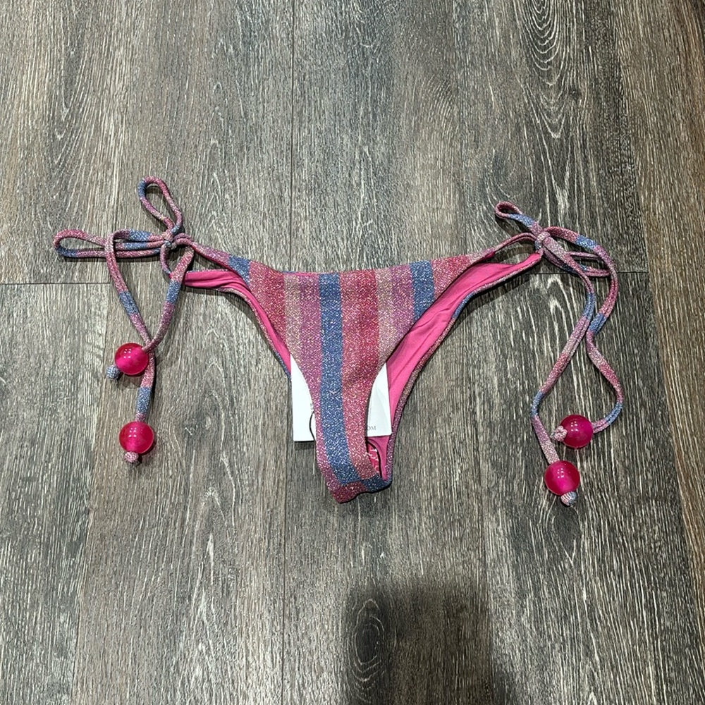 Beach Riot Valentine Stripe Bottom M NWT